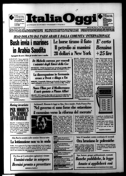 Italia oggi : quotidiano di economia finanza e politica